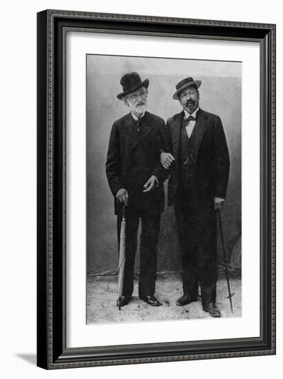 Giuseppe Verdi and Francesco Tamagno-null-Framed Photographic Print