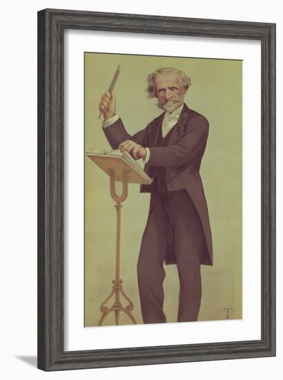 Giuseppe Verdi (Cartoon)-James Tissot-Framed Giclee Print