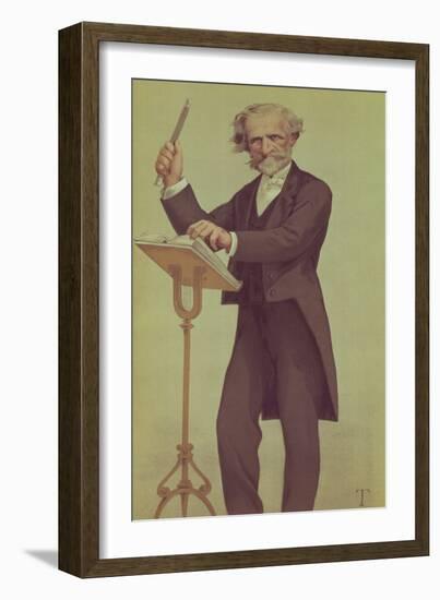 Giuseppe Verdi (Cartoon)-James Tissot-Framed Giclee Print