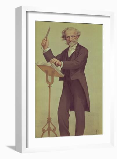 Giuseppe Verdi (Cartoon)-James Tissot-Framed Giclee Print