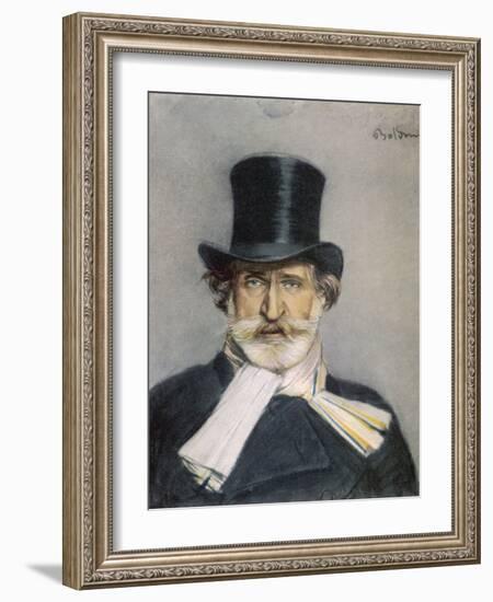 Giuseppe Verdi Italian Composer-Giovanni Boldini-Framed Photographic Print