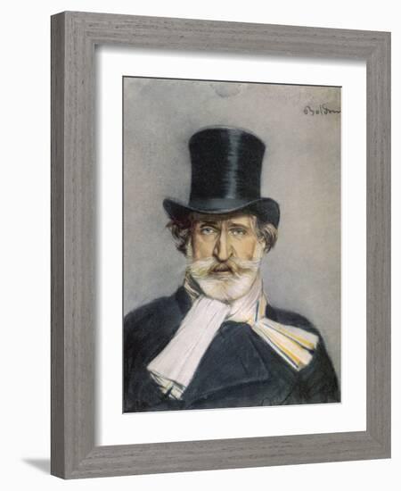 Giuseppe Verdi Italian Composer-Giovanni Boldini-Framed Photographic Print