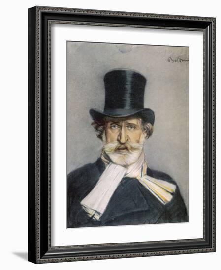 Giuseppe Verdi Italian Composer-Giovanni Boldini-Framed Photographic Print