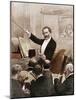 Giuseppe Verdi Leading the Opera Orchestra to the First Representation of “” Aida” in Paris in 1880-French School-Mounted Giclee Print