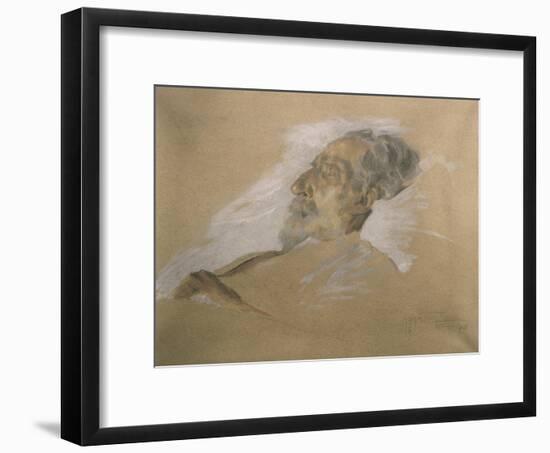 Giuseppe Verdi on His Deathbed-Adolfo Hohenstein-Framed Giclee Print