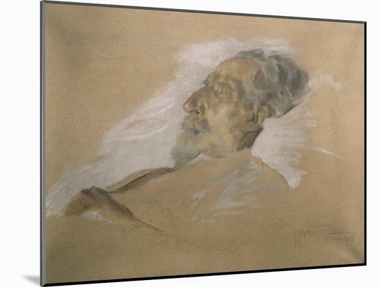 Giuseppe Verdi on His Deathbed-Adolfo Hohenstein-Mounted Giclee Print