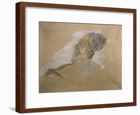 Giuseppe Verdi on His Deathbed-Adolfo Hohenstein-Framed Giclee Print