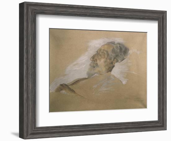 Giuseppe Verdi on His Deathbed-Adolfo Hohenstein-Framed Giclee Print