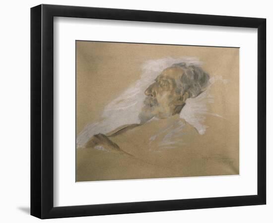 Giuseppe Verdi on His Deathbed-Adolfo Hohenstein-Framed Giclee Print