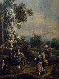 Ancient Ruins with a Great Arch and a Column, C.1735-40-Giuseppe Zais-Giclee Print