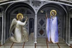 Birth of Virgin Mary to Saint Anne, Jesus baptised by John the Baptist, Dome of Paradise, fresco-Giusto De' Menabuoi-Photographic Print