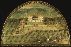 Villa La Peggio, Tuscany, Italy, from Series of Lunettes of Tuscan Villas, 1599-1602-Giusto Utens-Framed Giclee Print