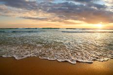 Bright Cloudy Sunset in the Calm Ocean-Givaga-Framed Photographic Print