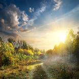 Wheat Field in Late Summer at Sunset-Givaga-Photographic Print