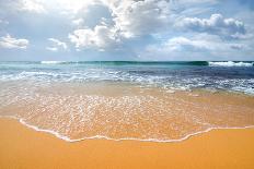 Waves of the Ocean on a Sandy Coast-Givaga-Photographic Print