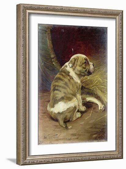 Give a Dog a Bone, 1888-William Henry Hamilton Trood-Framed Giclee Print