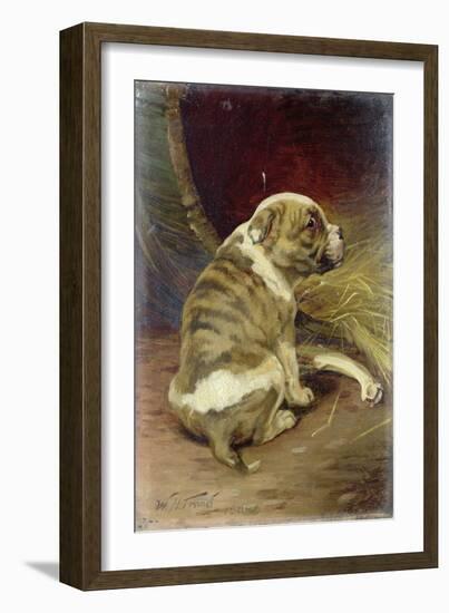 Give a Dog a Bone, 1888-William Henry Hamilton Trood-Framed Giclee Print