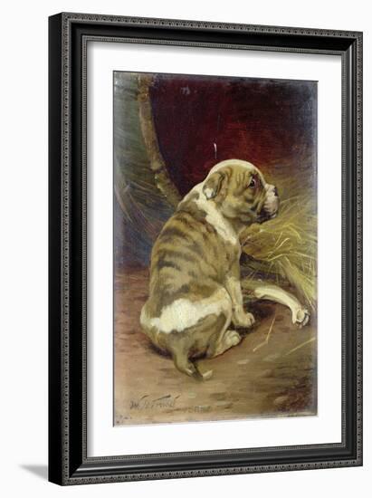 Give a Dog a Bone, 1888-William Henry Hamilton Trood-Framed Giclee Print