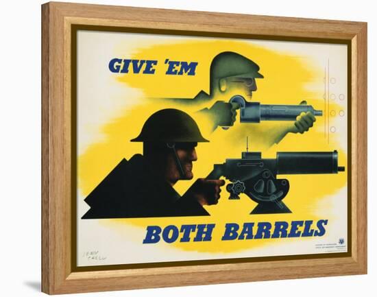 Give 'Em Both Barrels Poster-Jean Carlu-Framed Premier Image Canvas