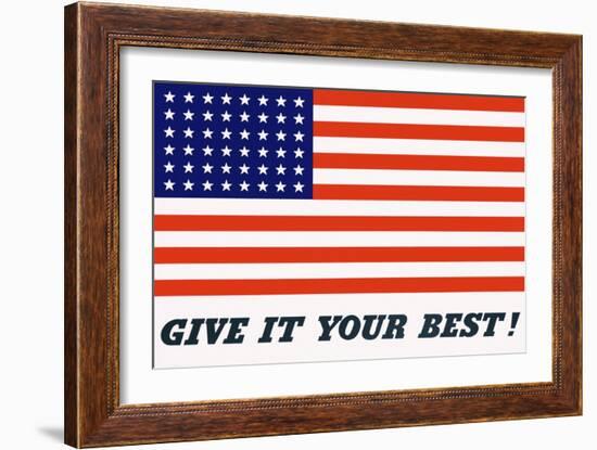 Give it Your Best! Poster-Charles Coiner-Framed Giclee Print