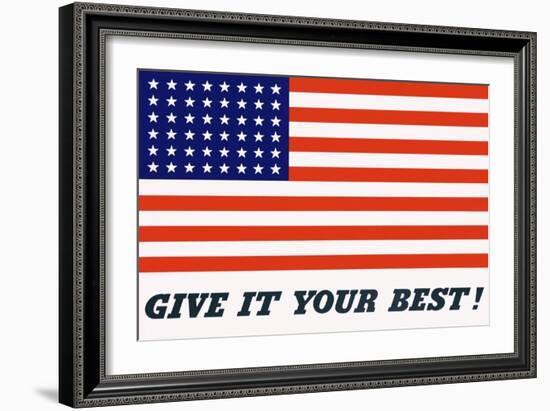 Give it Your Best! Poster-Charles Coiner-Framed Giclee Print