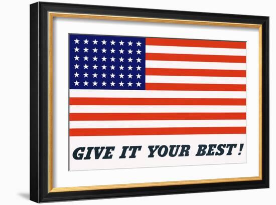 Give it Your Best! Poster-Charles Coiner-Framed Giclee Print