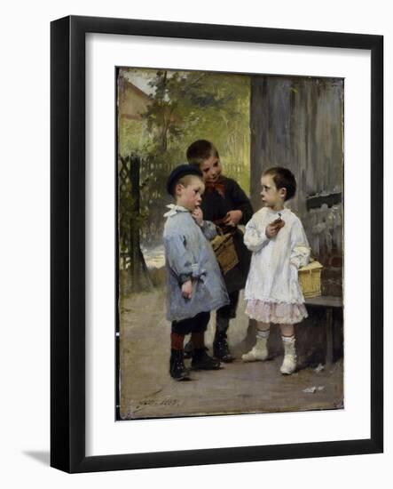 Give Me a Bite, 1883-Jules Jean Geoffroy-Framed Giclee Print