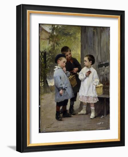 Give Me a Bite, 1883-Jules Jean Geoffroy-Framed Giclee Print
