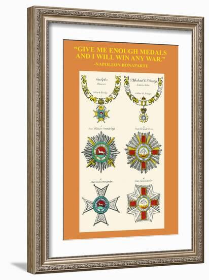 Give Me Enough Medals and I Will Win Any War-Hugh Clark-Framed Art Print