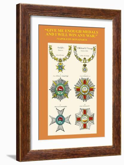 Give Me Enough Medals and I Will Win Any War-Hugh Clark-Framed Art Print