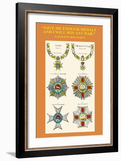 Give Me Enough Medals and I Will Win Any War-Hugh Clark-Framed Art Print