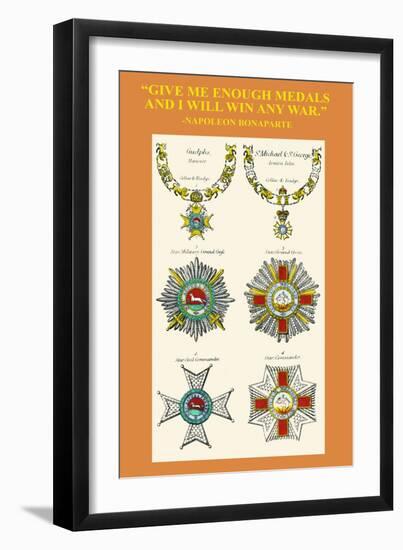 Give Me Enough Medals and I Will Win Any War-Hugh Clark-Framed Art Print