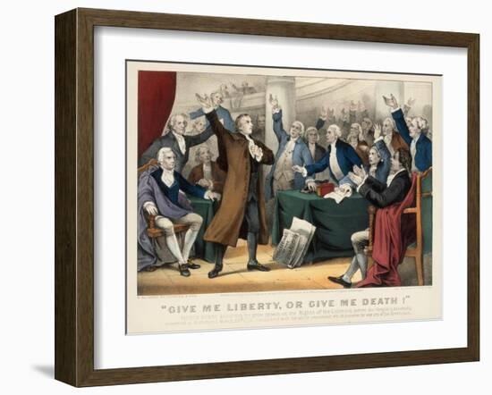 "Give Me Liberty or Give Me Death!, 1876-N. and Ives, J.M. Currier-Framed Giclee Print
