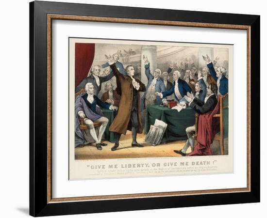 "Give Me Liberty or Give Me Death!, 1876-N. and Ives, J.M. Currier-Framed Giclee Print