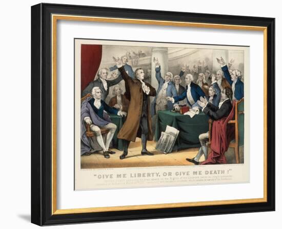 "Give Me Liberty or Give Me Death!, 1876-N. and Ives, J.M. Currier-Framed Giclee Print