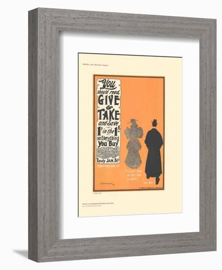 Give & Take-D^ Whitelaw-Framed Collectable Print