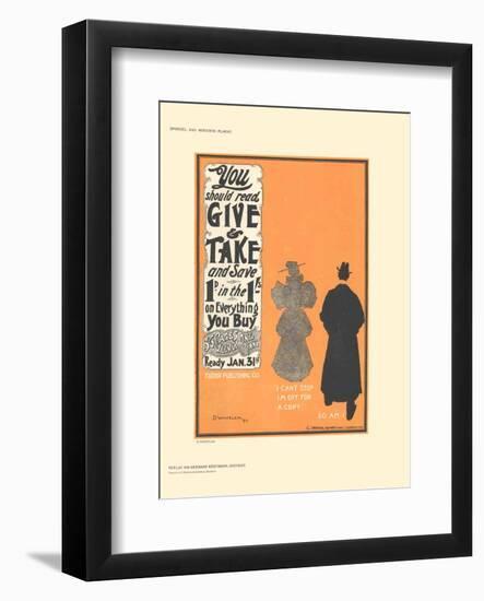 Give & Take-D^ Whitelaw-Framed Collectable Print