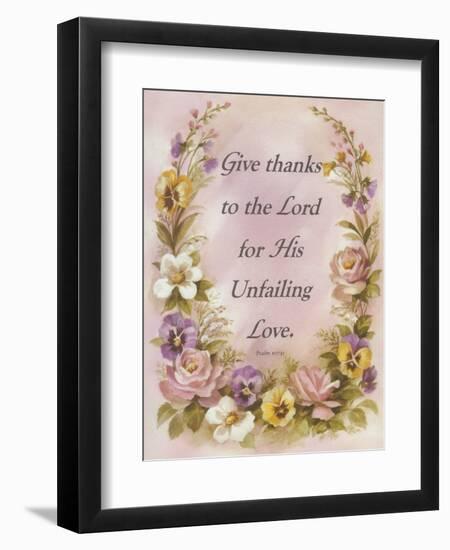 Give Thanks-unknown unknown-Framed Art Print