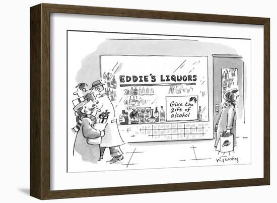 Give The Gift of Alcohol. - New Yorker Cartoon-Mike Twohy-Framed Premium Giclee Print
