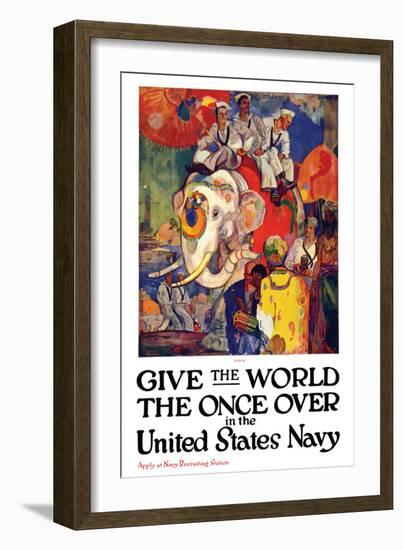 Give the World the Once Over in the United States Navy , c.1919-James Henry Daugherty-Framed Art Print