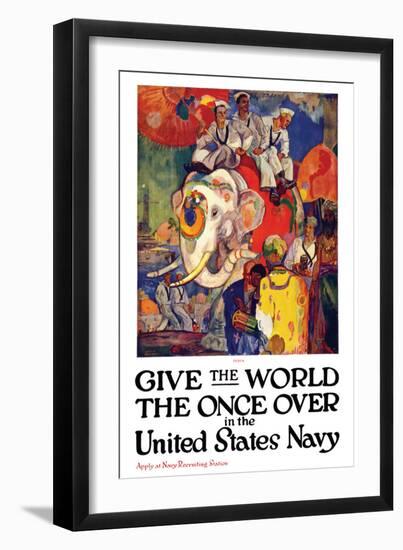 Give the World the Once Over in the United States Navy , c.1919-James Henry Daugherty-Framed Art Print