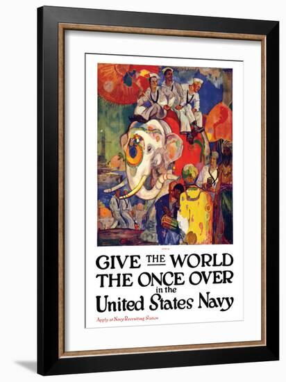 Give the World the Once Over in the United States Navy , c.1919-James Henry Daugherty-Framed Art Print