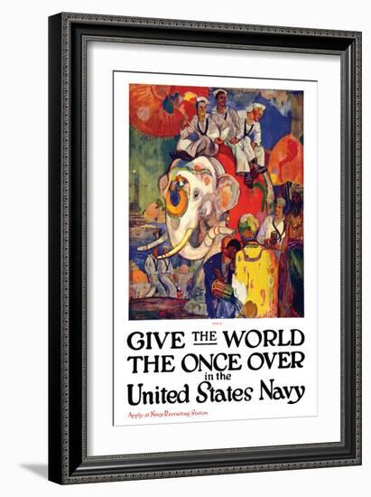 Give the World the Once Over in the United States Navy , c.1919-James Henry Daugherty-Framed Art Print