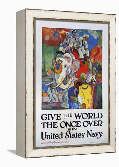 Give the World the Once over in the United States Navy Poster-James H. Daugherty-Framed Premier Image Canvas