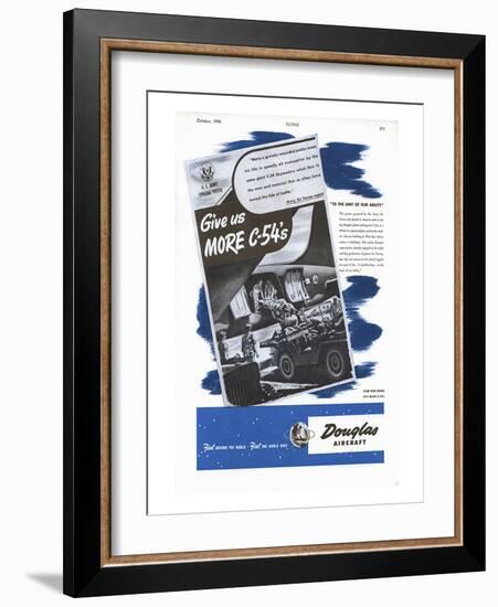 Give Us More C-54s Douglas Ad-null-Framed Art Print