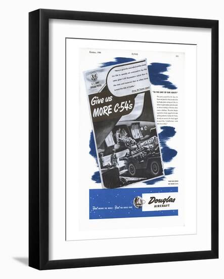 Give Us More C-54s Douglas Ad-null-Framed Art Print