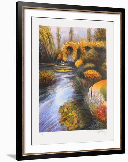 Giverny, bord de rivière-Rolf Rafflewski-Framed Limited Edition