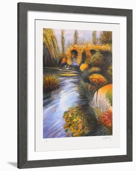 Giverny, bord de rivière-Rolf Rafflewski-Framed Limited Edition