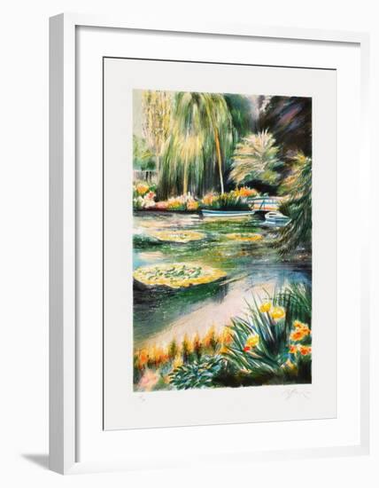 Giverny, les nymphéas sur la rivière II-Rolf Rafflewski-Framed Limited Edition