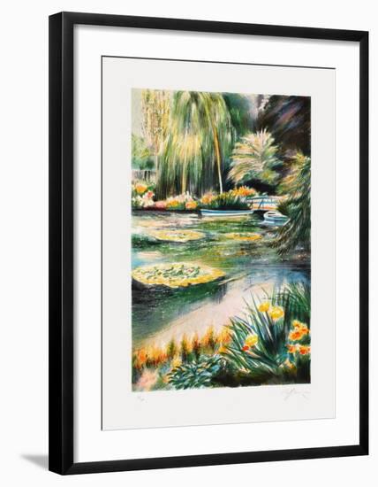 Giverny, les nymphéas sur la rivière II-Rolf Rafflewski-Framed Limited Edition